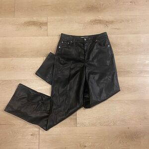Zara Black Fake Leather Pants